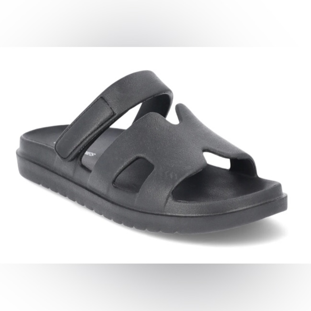 NO BOUNDARIES Womens GEO SLIDE Sandals Black Size 9 Waterproof New